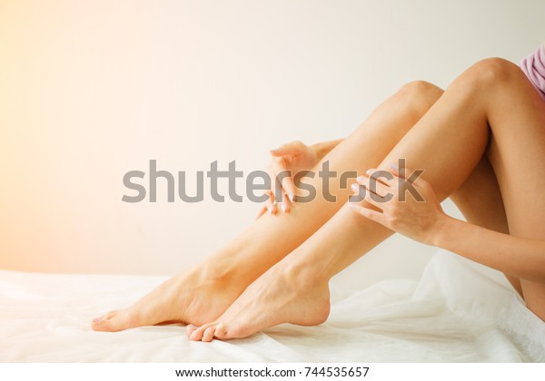 Hair Removal Concept Closeup Beautiful Womans Stock Photo Edit