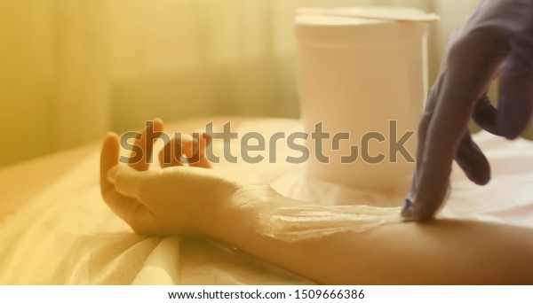 Hair Removal On Hands Sugaring Hot Stock Photo Edit Now 1509666386