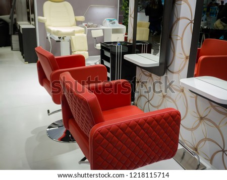 Hair salon and make up store, barber shop and manicure interior business 
