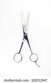 Hair Scissors On White Background