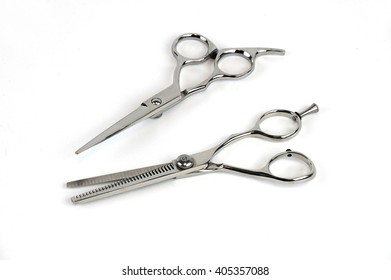 Hair Scissors On White Background