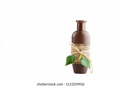 Hair Shampoo With Birch Tar. Closeup 