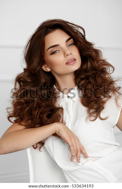 Hair Style Beautiful Woman Healthy Long Stock Photo Edit Now