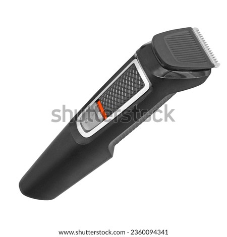 Hair trimmer isolated on white background. Beard and hair clippers. Electric shaver or razor isolated