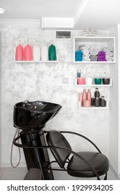 Hair Washing Chair In A Hair Salon