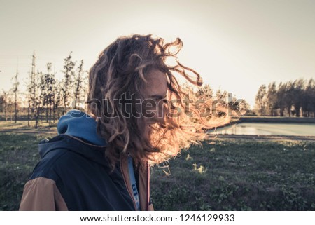hair in the wind