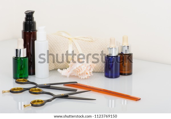 Haircutting Shears Thinning Shears Hair Products Stock Photo Edit