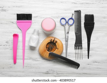 Conjunto de 4 Posavasos cuadrado-BW-Lindo peluqueros herramientas #39138