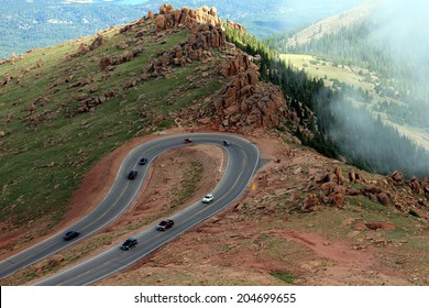 Hairpin curve in the mountains