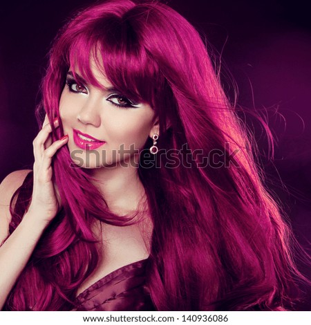 Hairstyle Red Hair Fashion Girl Portrait Stockfoto Jetzt