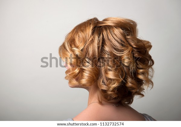 Hairstyle Short Curls On Head Blonde Stock Photo Edit Now 1132732574