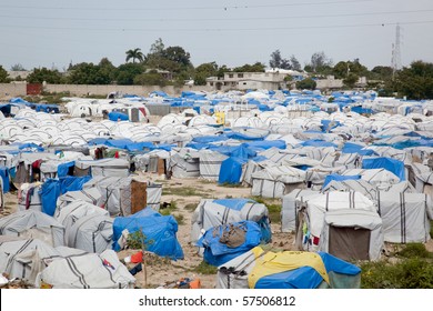 Haitian Tent City, From The Earthquake