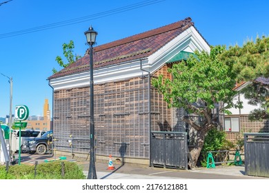 HAKODATE, JAPAN - MAY 29, 2022: View Of The Former Soma Residence, A Important Cultural Properties Of Japan, In Hakodate City, Hokkaido, Japan.