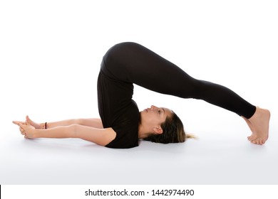 Halasana Yoga Pose Plow Pose Yoga Stock Photo 1442974490 | Shutterstock