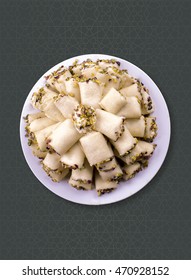 Halawa Jibn - Oriental / Arabic Sweets - Desserts Top View
