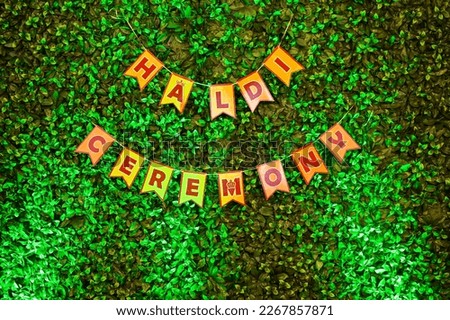 Haldi Ceremony. Haldi ceremony. Decorations. Pattern Background. Indian Wedding Ceremony. Maharashtra Culture