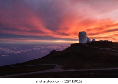 Haleakala Observatory At Sunset