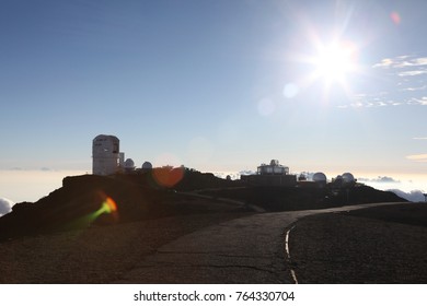 Haleakala Observatory At Sunset