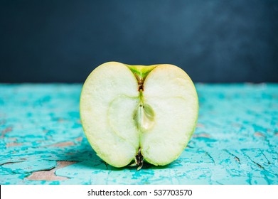 Half apple background.