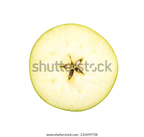 Half Apple Cut Horizontally Isolated On Stock Photo Edit Now