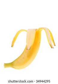 Half Banana Peel On White Background Stock Photo 34944295 | Shutterstock