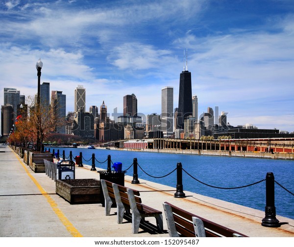 Half Chicago Skyline Seen Parking Garage Stock Photo Edit Now