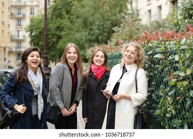 Half Chinese Female Student Telling About Studying Abroad In   With Close Up Face. Concept Of Giving Interview About Educational Exchange Programs. Beautiful Girl With Black Hair Speaking Outside. 