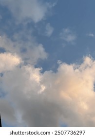 Half cloud and half blue sky