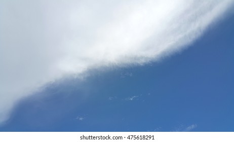 Half cloud and clear sky beautiful nature