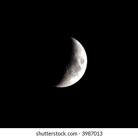 A half crescent moon.