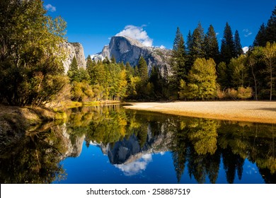 Half Dome Mountain In Yosemite National Park In California