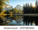 Half Dome reflection on a Fall morning in Yosemite National Park