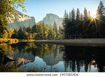 Half Dome reflection on a Fall morning in Yosemite National Park