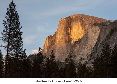 half dome sunset