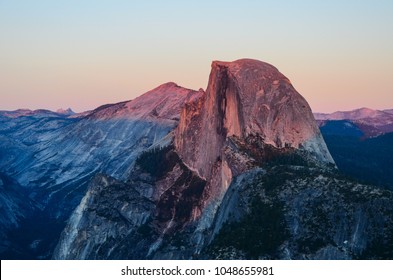 Half Dome Yosemite California At Sunset