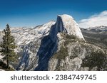 Half Dome in the Yosemite National Park landscape.