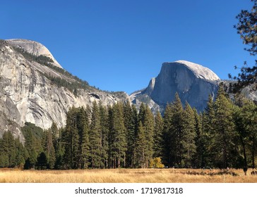 Half Dome In Yosemite National Park Near Curry Village