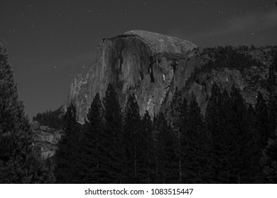 Half Dome Yosemite At Night From Curry Village