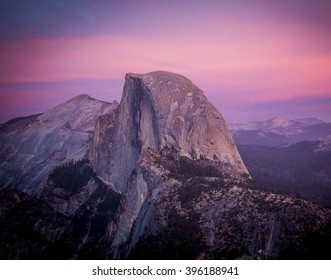 Half Dome Yosemite At Sunset