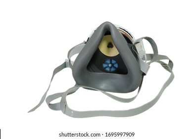 Half Face Respirator Dust Mask, Virus, Flu And Coronavirus, Covid-19 Concept