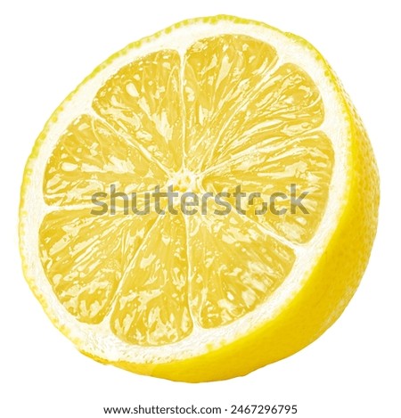 half a lemon isolated on white