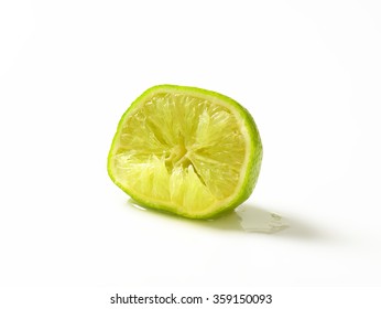 Half a lime fruit - squeezed