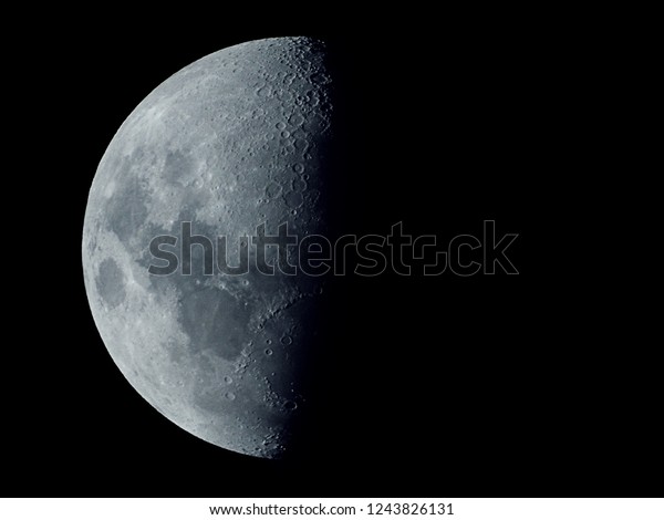 Half
moon / The Moon is an astronomical body that orbits planet Earth
and is Earth's only permanent natural satellite. It is the
fifth-largest natural satellite in the Solar
System