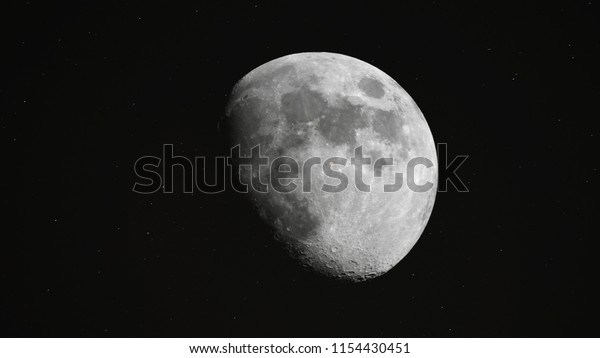 Half Moon background / The Moon is an astronomical
body that orbits planet Earth and is Earth's only permanent natural
satellite. It is the fifth-largest natural satellite in the Solar
System