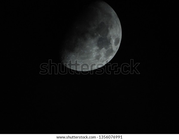 Half Moon Background.\
Natural satellite.