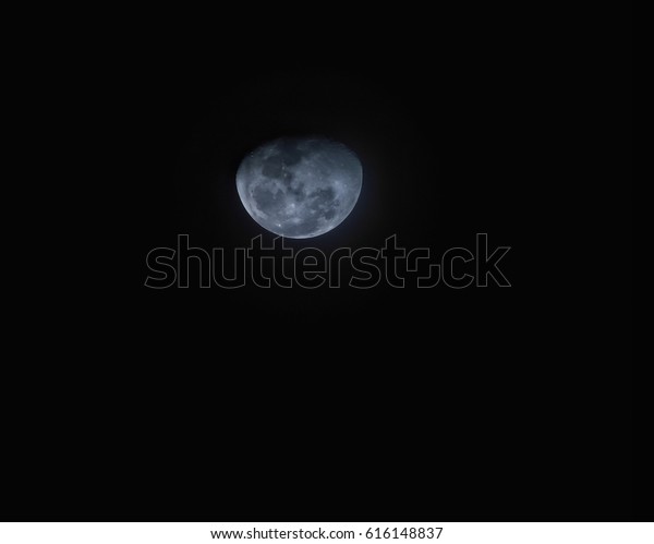 Half Moon\
Background. The Moon. Moon on clear\
night