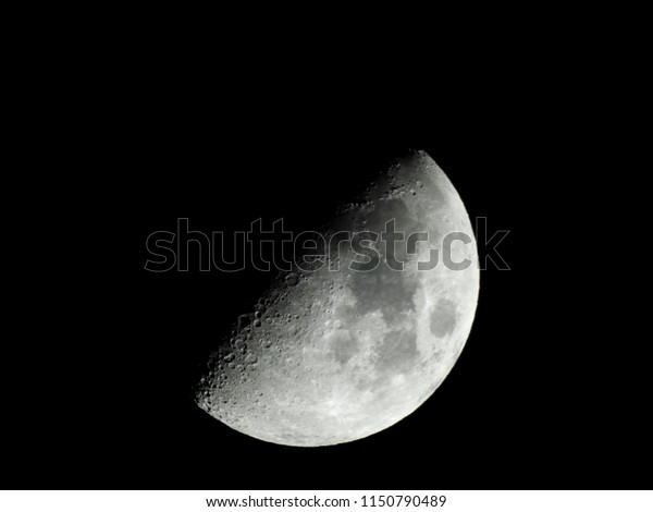 Half moon\
background / Half Moon refers to the two lunar phases commonly\
known as first quarter and last\
quarter