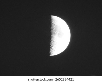 half moon with craters half moon eclipse