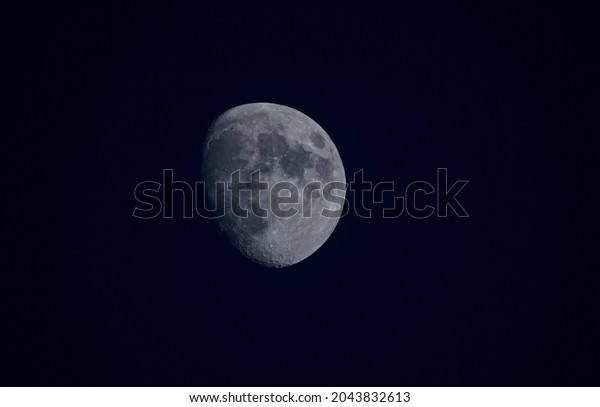 Half moon, the
month before the full moon     
