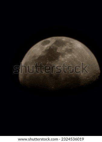 half moon in the night
